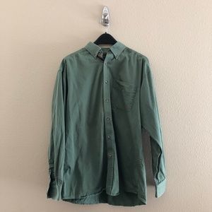 Green Ariat Button Down Single Pocket Shirt